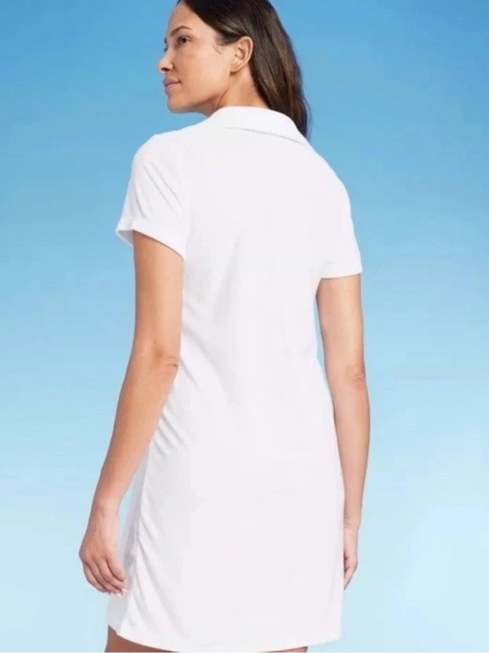 NWT Lands' End White Polo Swim Cover-Up Dress Size XS Z569 - Picture 2 of 4